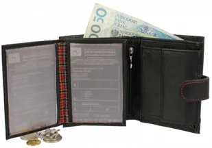 Bellugio Portfel Męski Skórzany 1028 Skóra Licowa Duży Pionowy Z Zapięciem Suwak Pionowy - Portfele - miniaturka - grafika 6