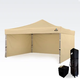 BRIMO Namiot promo 4x4m - plus 3 ściany - Beżowy - Pawilony ogrodowe BRIMO Namiot promo 4x4m - plus 3 ściany - Beżowy - Pawilony ogrodowe - miniaturka - grafika 1