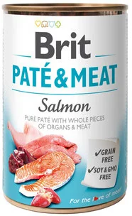 Brit Care Pies Brit Pate&Meat SALMON 400g - Przysmaki dla psów - miniaturka - grafika 2