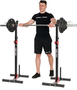 Marbo Sport Stojaki pod sztangę z asekuracją i miejscem na obciążenie (2 sztuki) MH-S202 - 5901720121639 - Stojaki na hantle i obciążenia - miniaturka - grafika 3