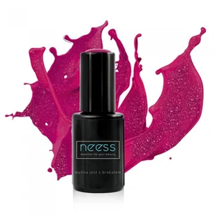 Neess lakier hybrydowy 7563 Malina Jest z Brokatem, 4 ml - Lakiery hybrydowe - miniaturka - grafika 2