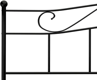 vidaXL Rama łóżka, czarna, metalowa, 180 x 200 cm - Łóżka - miniaturka - grafika 5