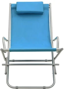 vidaXL Bujane krzesła, 2 szt., stal, niebieskie 310340 - Leżaki ogrodowe - miniaturka - grafika 4