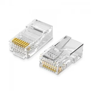 UGREEN ugreen RJ45 wtyki zaciskane Cat5e CAT5 łącznik 8P8 °C pozłacane złącze wtykowe, 50 sztuki RJ45-01 - Kable miedziane - miniaturka - grafika 4