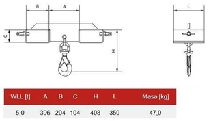 339 Trawers do wózka widłowego udźwig 5 T) 33976616 76616-uniw - Wyposażenie gospodarstwa rolnego - miniaturka - grafika 2