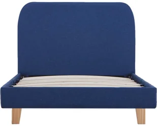 vidaXL Rama łóżka, niebieska, tkanina, 90 x 200 cm - Łóżka - miniaturka - grafika 3