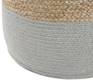 Beliani Puf 46 cm szary DALAMA - Taborety i hokery - miniaturka - grafika 5