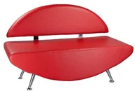 Inne meble biurowe - Beauty System Kanapa do poczekalni Carini BD-6710 czerwona BD-6710/14 - miniaturka - grafika 1