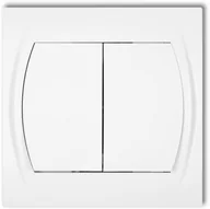 Wyłączniki światła i elektryczne - Karlik LOGO Łącznik świecznikowy LWP-2, kolor biały LWP-2 - miniaturka - grafika 1