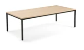 Stoły i stoliki do biura - AJ Stół konferencyjny MODULUS 2400x1200 mm 4 nogi czarna rama dąb 1613916 - miniaturka - grafika 1
