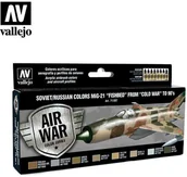Kolejki i akcesoria - Vallejo Zestaw Air War 8 farb - Soviet / Russian colors Mig-21 "Fishbed" from 50's to 90's Vallejo 71607 - miniaturka - grafika 1