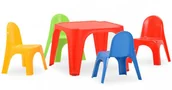 Stoliki dla dzieci - Kolorowy stolik z krzesłami dla dzieci L0-T95 - miniaturka - grafika 1
