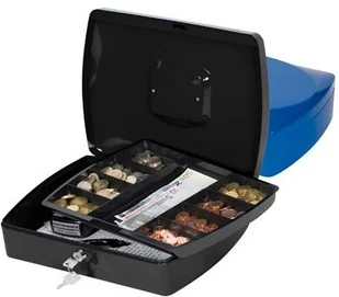 Metalkas Q-CONNECT na pieniądze Q-CONNECT, ekstra duża, 325x85x235mm, czarna KF02604 - Sejfy i kasy pancerne - miniaturka - grafika 2