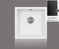 Zlewozmywaki - Śmigielski Roma 46 Czarny metalik - miniaturka - grafika 1