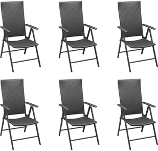 vidaXL 7-częściowy zestaw mebli ogrodowych, czarno-brązowy 3060055 - Meble ogrodowe - miniaturka - grafika 2