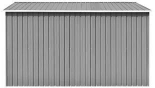 vidaXL Szopa ogrodowa, 257 x 298 x 178 cm, metal, szara - Altany ogrodowe - miniaturka - grafika 7