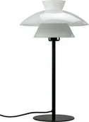 Lampy stojące - NoName Lampa stołowa lampa stołowa Valby 40 cm szkło G9 5W biały/czarny twm_871779 - miniaturka - grafika 1