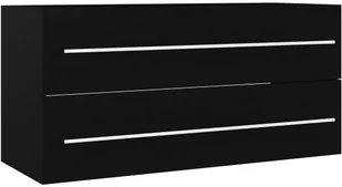 VidaXL Lumarko Szafka pod umywalkę, czarna, 100 x 38,5 x 48 cm, płyta wiórowa 804720 VidaXL - Meble łazienkowe - miniaturka - grafika 2