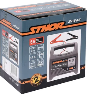 Sthor PROSTOWNIK 12V 6A 90Ah LEDOWY WSKAŹNIK NAŁADOWANIA 82542 82542 - Narzędzia warsztatowe - miniaturka - grafika 3