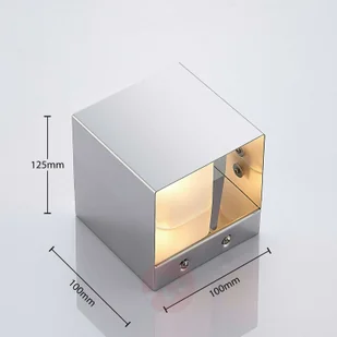 Lampenwelt com Chromowana lampa ścienna Nehle, kątowa, 1-pkt. - Lampy ścienne - miniaturka - grafika 4