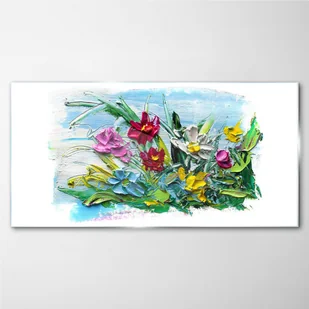 PL Coloray Obraz na Szkle Malarstwo Kwiaty 100x50cm - Obrazy i zdjęcia - miniaturka - grafika 10