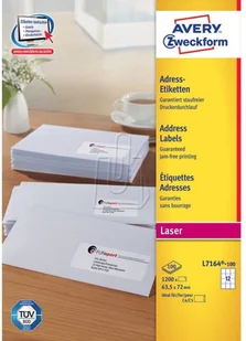 Avery Zweckform Etykiety adresowe białe Zweckform; A4, 100 ark./op., 63,5 x 72 mm - Etykiety samoprzylepne i bloki etykiet - miniaturka - grafika 3