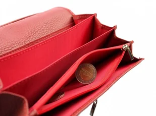 PolskaGalanteria.pl Portfel Damski PolskaGalanteria Z Wstawką Skóra Węża Długi Max Z Suwakiem Skóra Naturalna CZERWONY KP D13-WST - Portfele - miniaturka - grafika 7