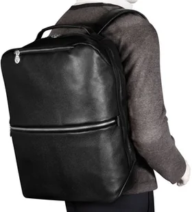 McKlein Czarny plecak i torba podróżna East Side ze skóry naturalnej na laptopa 17" - Torby na laptopy - miniaturka - grafika 12