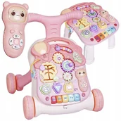 Pchacze - Chodzik Pchacz Interaktywny Stolik Edukacyjny 3w1 - miniaturka - grafika 1