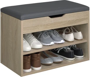 tectake Szafka na buty z ławką Jasmina - wzór drewna 403616 - Szafki na buty - miniaturka - grafika 2