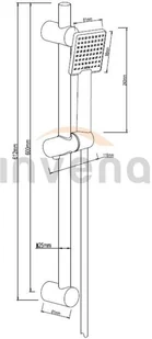 Invena Zestaw natryskowy PATRAS BLACK AU-31-Z04 AU-31-Z04 - Zestawy prysznicowe - miniaturka - grafika 2