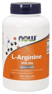 Now Foods L-Arginine 500mg - 250 kapsułek - Witaminy i minerały dla sportowców - miniaturka - grafika 4