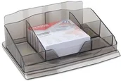Przyborniki na biurko - OFFICE PRODUCTS Przybornik na biurko OFFICE PRODUCTS, z karteczkami, plastik, dymny 18156411-91 - miniaturka - grafika 1