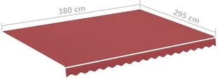 VidaXL Lumarko Zapasowa tkanina na markizę, burgundowa, 4x3 m 311967 VidaXL - Markizy - miniaturka - grafika 6