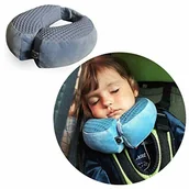Akcesoria do fotelików - ROLLERSY Poduszka podróżna dla niemowląt/poduszka pod kark/zagłówek zamocowany magnesami, 2-6 lat, kolor: DENIM BLUE - miniaturka - grafika 1