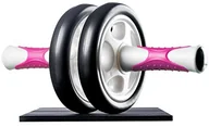 Akcesoria do masażu - Ultrasport trenażer mięśni brzucha AB Roller, poręczne urządzenie fitness  trenuje mięśnie brzucha, muskulaturę i mięśnie pleców, łącznie z podkładką pod kolana, różowy, OS 331100000257 - miniaturka - grafika 1