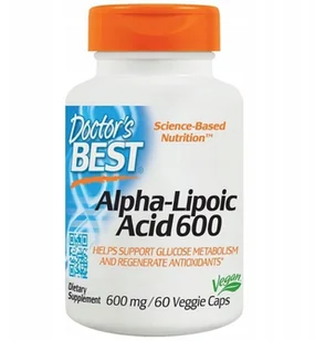 DOCTOR'S BEST DOCTOR'S BEST Alpha-Lipoic Acid 600 60vegcaps - Witaminy i minerały dla sportowców - miniaturka - grafika 2