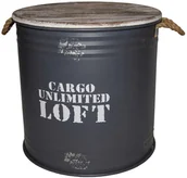 Pozostałe ozdoby ogrodowe - Tajemniczy Ogród Tajemniczy Ogród Beczka antracytowa z funkcją donicy M 43,5x44 cm - miniaturka - grafika 1