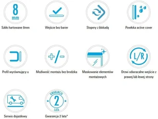 Deante Drzwi 100 cm Hiacynt KQH010P KQH010P - Ścianki i drzwi prysznicowe - miniaturka - grafika 5