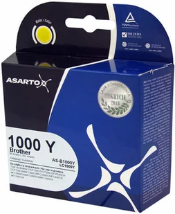 Asarto Tusz AS-B1000Y, żółty, 12 ml, LC1000Y - Tusze zamienniki - miniaturka - grafika 2