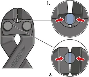 Gedore Nożyce dźwigniowe do prętów i sworzni 8340 Z-200 TL 2666316 - Nożyce i noże - miniaturka - grafika 3