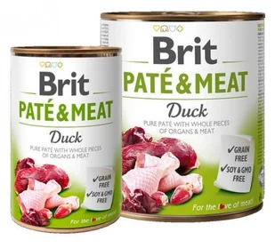 Brit Pate & Meat Dog Duck puszka 800g - Mokra karma dla psów - miniaturka - grafika 2