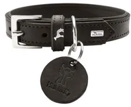 Obroże dla psów - HUNTER Hunter LARVIK obroża dla psa, skórzana, prosta, elegancka, wygodna, 50 (S-M), czarna 66138 - miniaturka - grafika 1