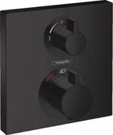Baterie podtynkowe - Hansgrohe Ecostat Square Bateria wannowo-prysznicowa podtynkowa termostatyczna czarny matowy 15714670 - miniaturka - grafika 1