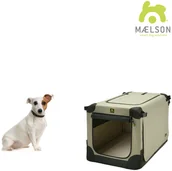 Transportery dla kotów - Maelson Přepravka Soft Kennel s popruhy černá béžová vel 52 - miniaturka - grafika 1