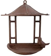 Klatki i wyposażenie dla ptaków - Fallen Fruits Esschert Design domek dla ptaków, karmnik dla ptaków w azjatyckim stylu wykonane z żeliwa, ok. 24 cm x 12 cm x 24 cm - miniaturka - grafika 1