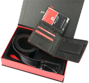 Pierre Cardin Męski zestaw prezentowy portfel pasek skórzany - Paski - miniaturka - grafika 4