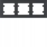 Klawisze i ramki - Hager Lumina Intense Ramka 3-krotna czarna WL5733 - miniaturka - grafika 1