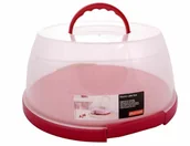 Pojemniki kuchenne - Plast Team POLAND SP. Z O.O. Pojemnik Na Ciasto Z Rączką Czerwony 1865 TEA000412 - miniaturka - grafika 1