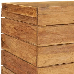 vidaXL Donica, 150 x 40 x 72 cm, drewno tekowe z recyklingu i stal - Donice - miniaturka - grafika 7